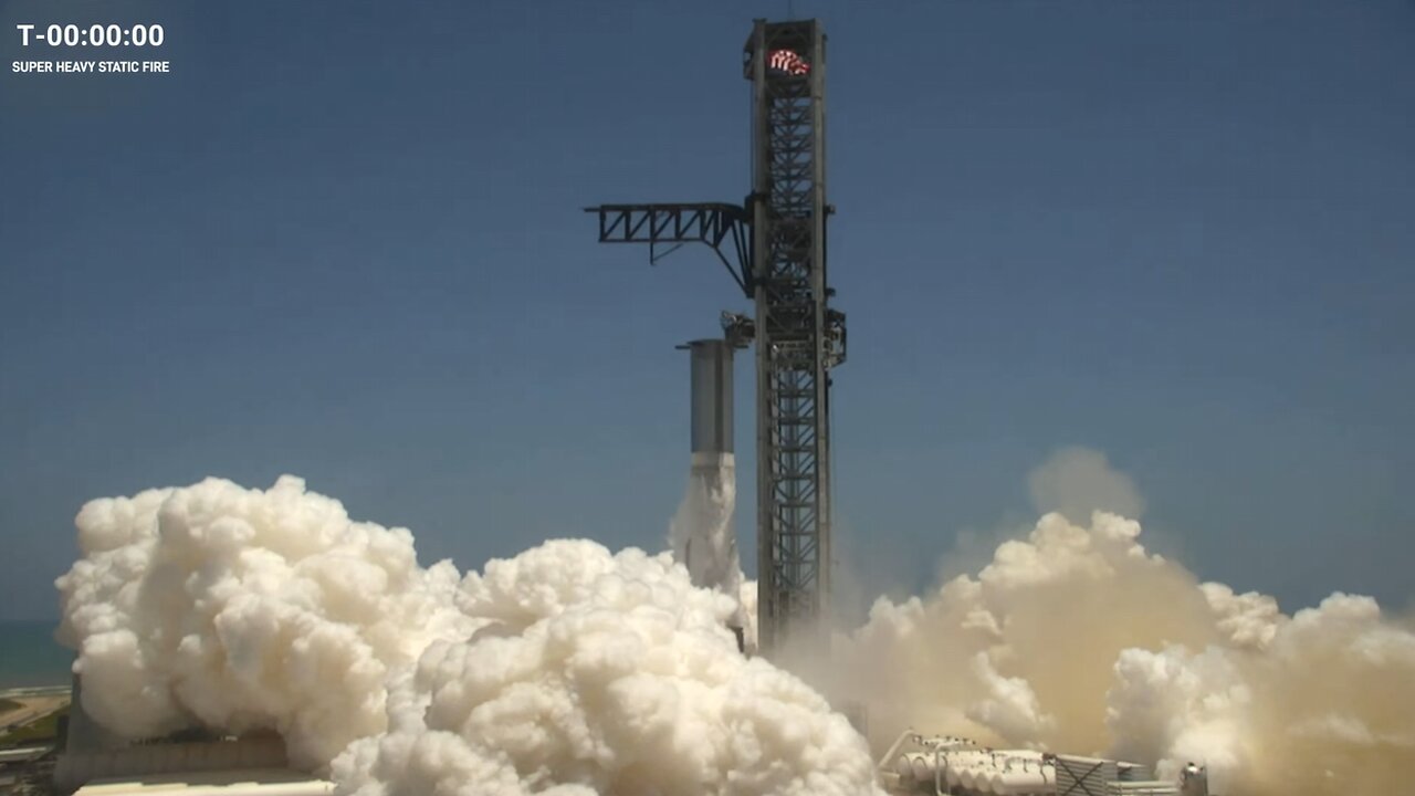 SpaceX Starship Booster 9 Static Fire