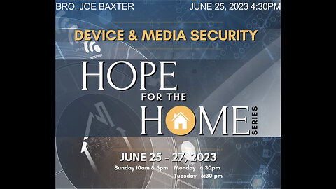 Hope for the Home--Sun PM 1--June 25, 2023