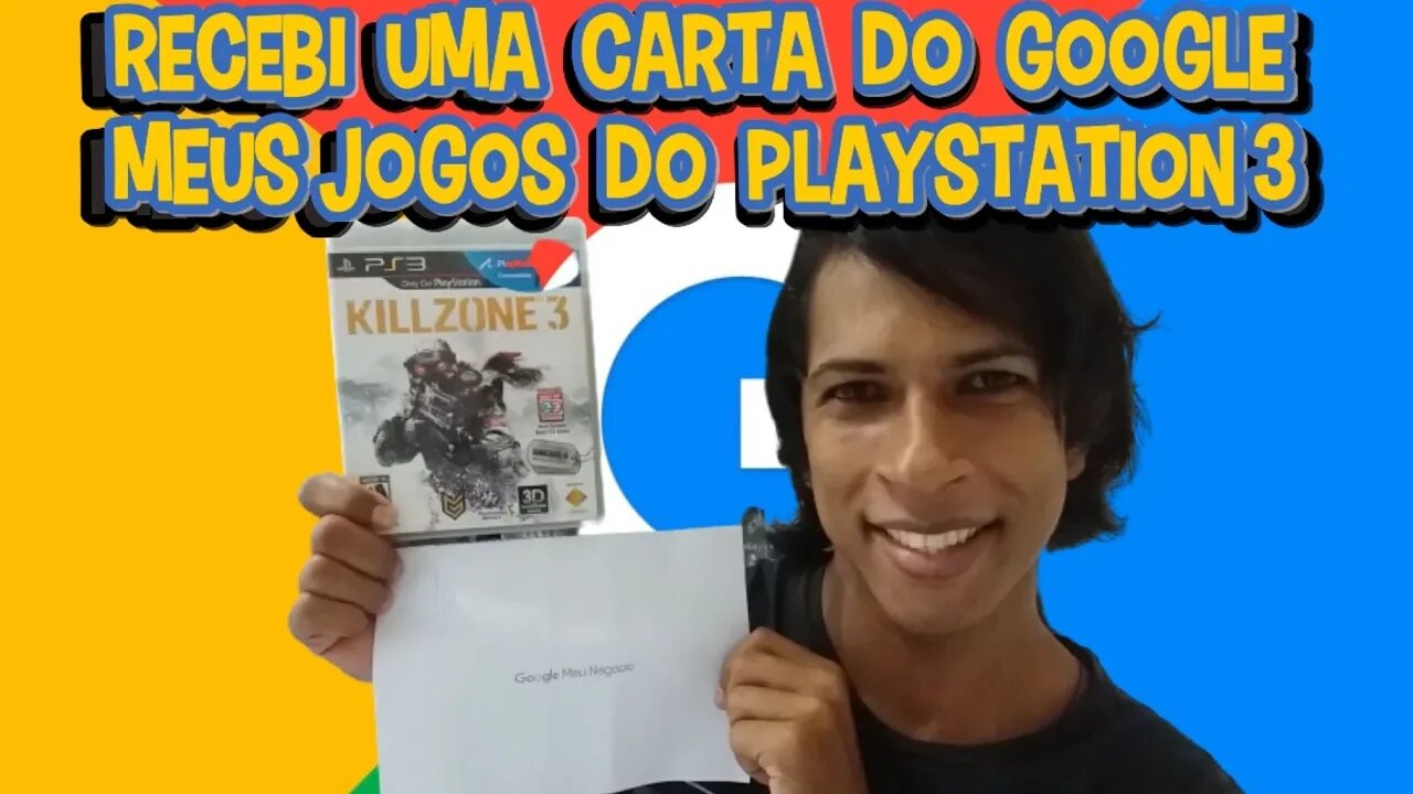 RECEBI UMA CARTA DA GOOGLE E MEUS JOGOS DO PLAYSTATION 3