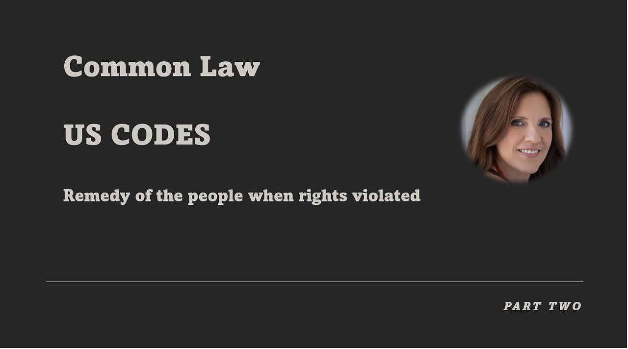 Common Law Handbook - Part Two - US CODES