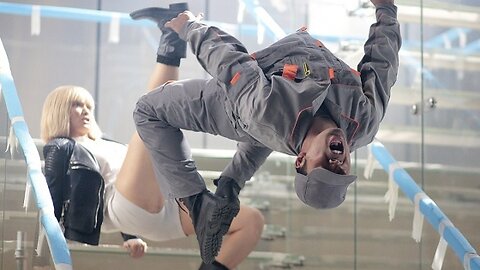 Cross kick Studio Films Kelly HU Moore fight scene from maximum impact