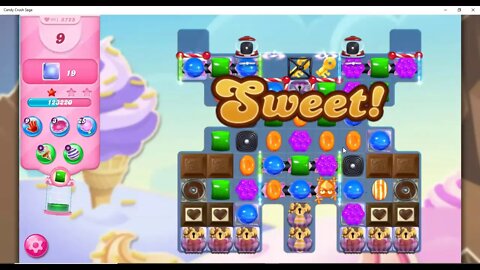 Candy Crush level 5725 Talkthrough, 25 Moves 0 Boosters