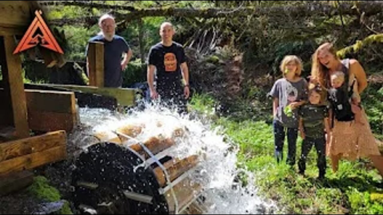 Building Hydroelectric Water Wheel from Scratch for Powering an Off Grid Cabin