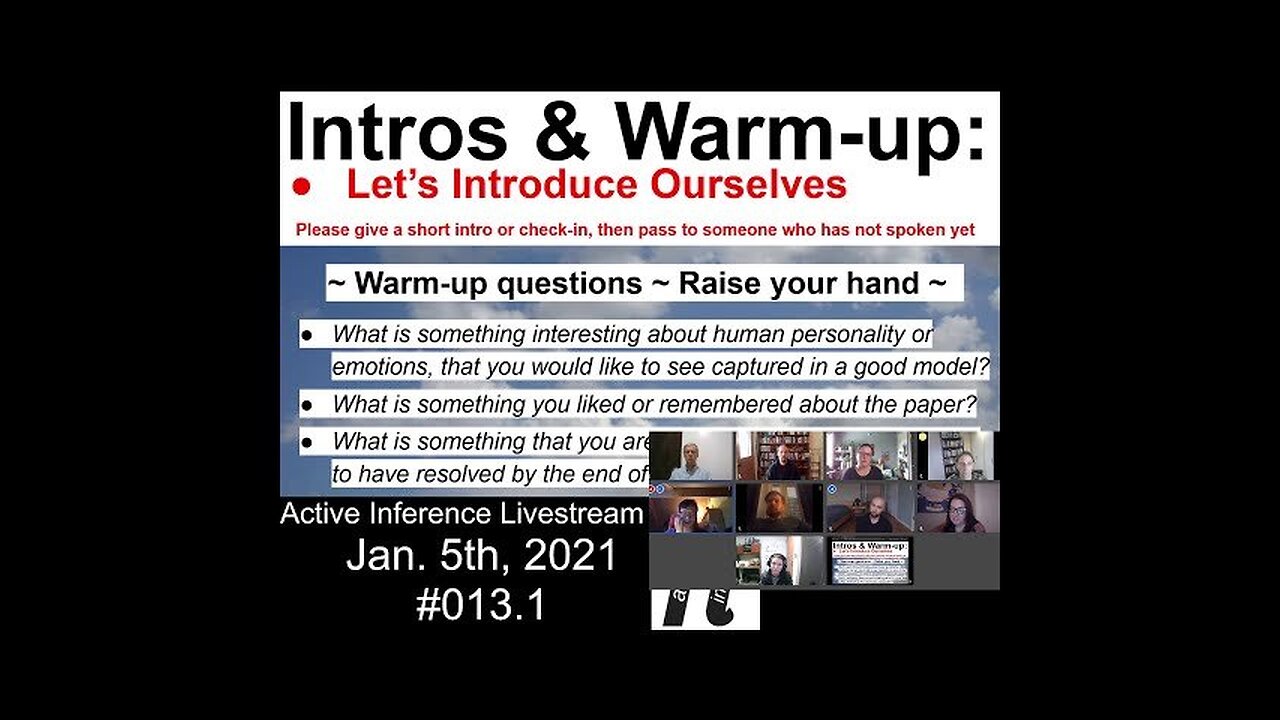 ActInf Livestream #013.1: "Cybernetic Big Five Theory with the Free Energy Principle..."