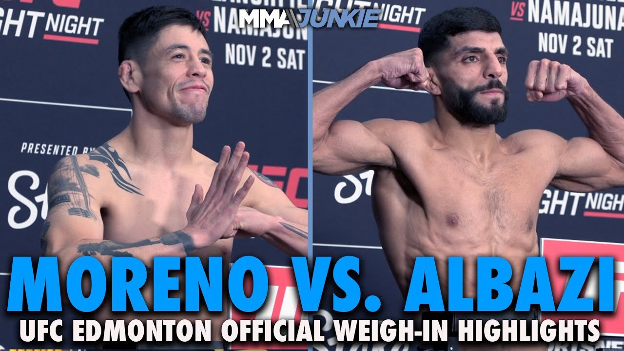 Brandon Moreno, Amir Albazi Make Weight for UFC Edmonton | Highlights | UFC Fight Night 246