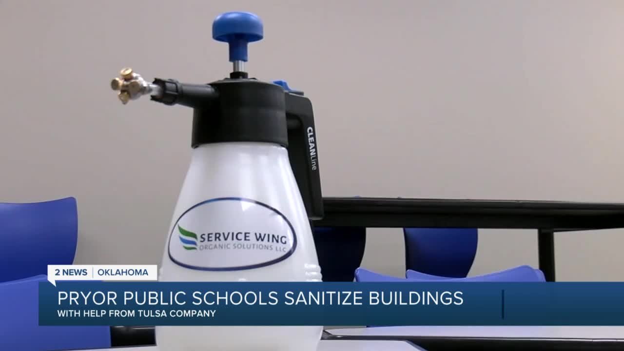 Pryor Public School;s Sanitize Buildings