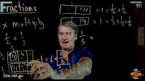 Fractions Adding Light Board Lesson