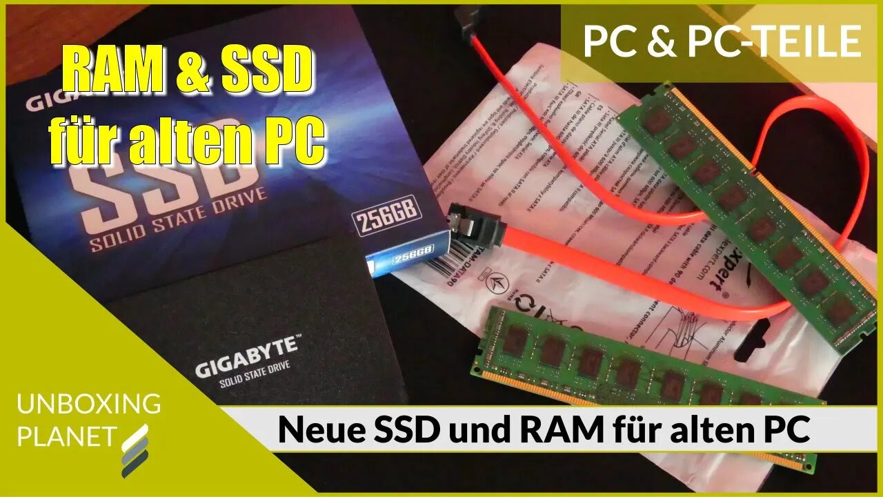 Einige neue Teile wie RAM und SSD für alten PC - Unboxing Planet