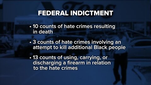 Federal grand jury indicts Buffalo mass shooting suspect on federal hate crime and firearm charges