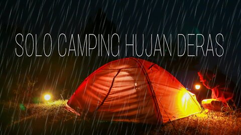 Solo Camping In Heavy Rain
