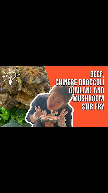 Cooking Beef, Chinese Broccoli (Kailan) and Mushroom Stir Fry. Cooking Inspiration and Idea. #shorts