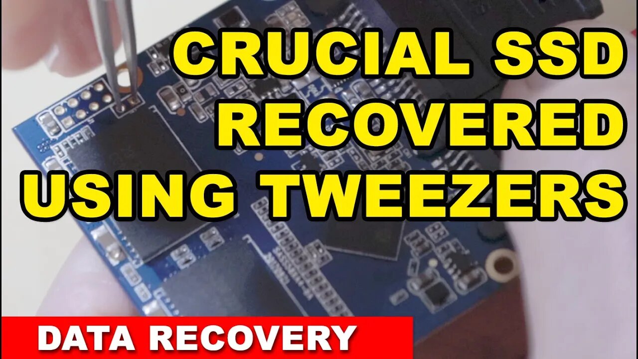 Crucial SSD recovered with tweezers