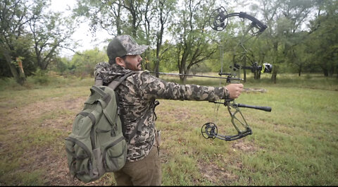 My baby and wife staying overnight at the New Ranch Hunting Cabin. (Big buck spotted)