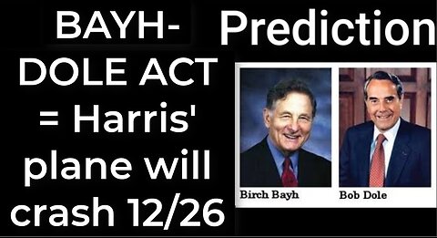 Prediction: BAYH-DOLE ACT = Harris' plane will crash Dec 26