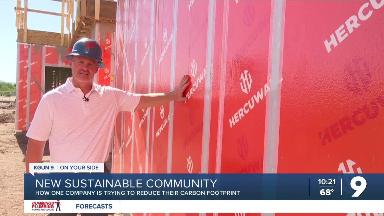 Construction company reducing their carbon footprint using building materials like Hercutech