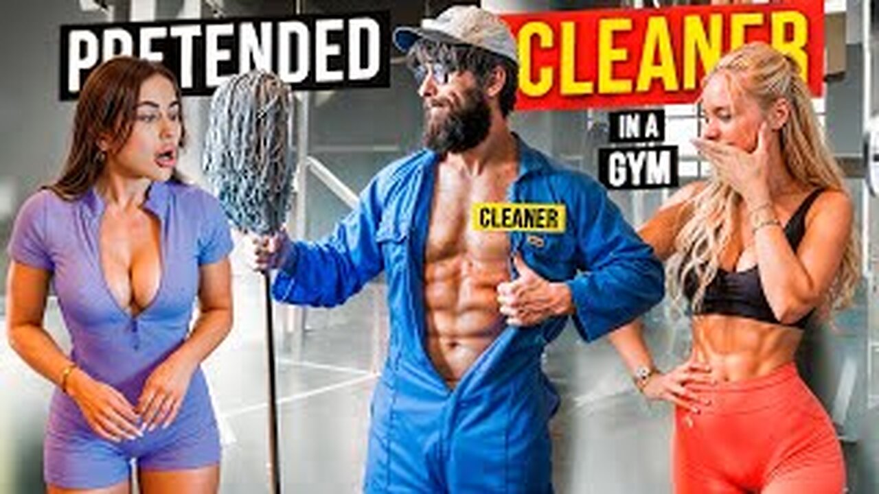 Cleaner anatoly Shocks Girl in a Gym prank