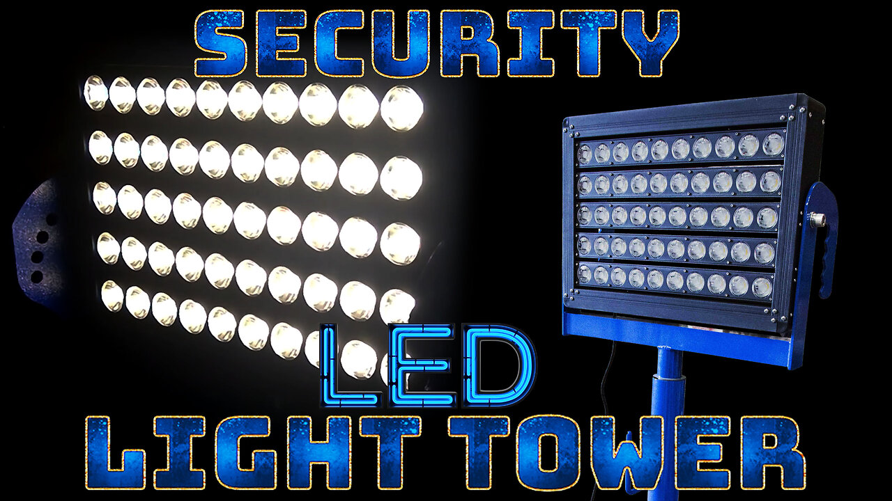 LED Security Spotlight Tower for Property Surveillance