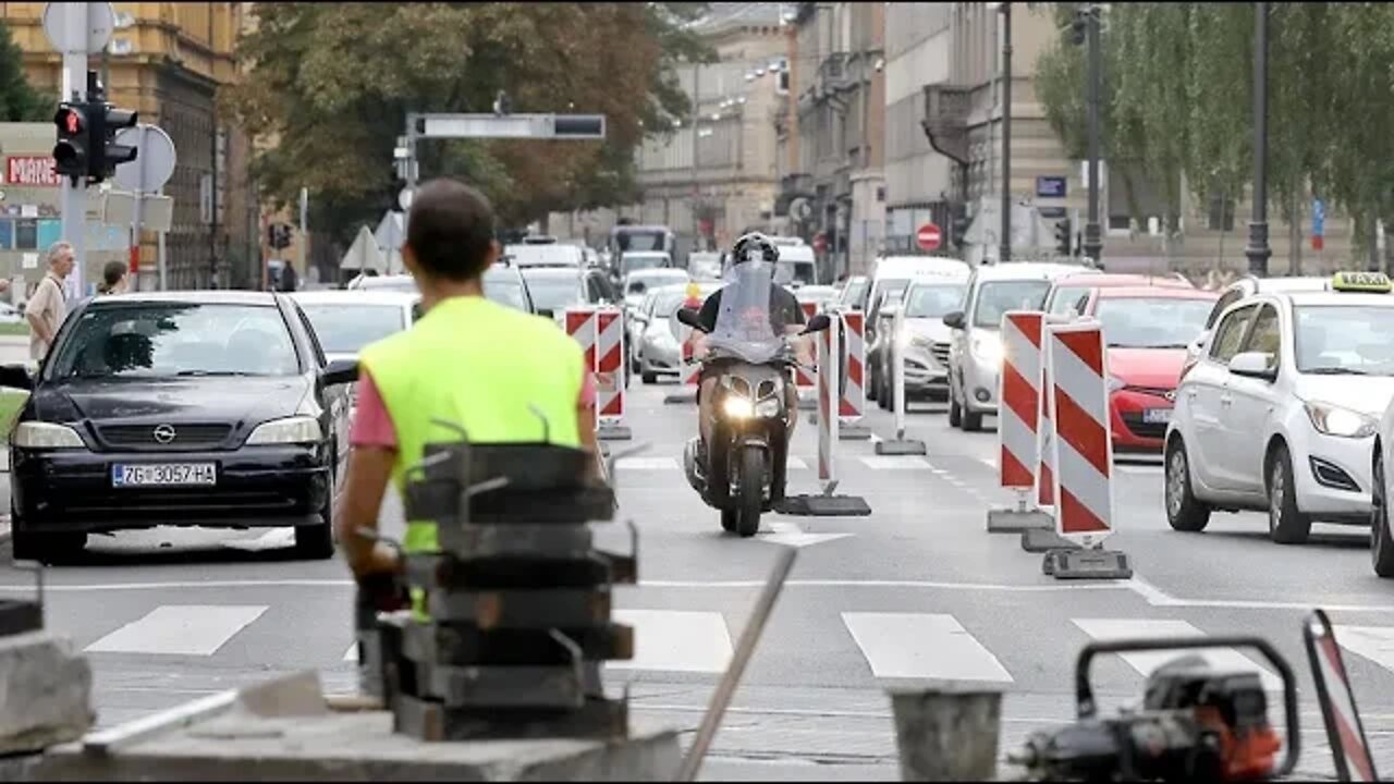 Prometne gužve zbog sanacije tramvajske pruge na Trgu Republike Hrvatske