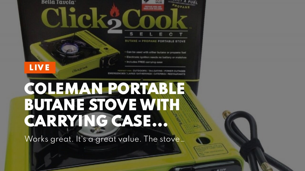 Coleman Portable Butane Stove with Carrying Case Classic 1 Burner Butane Camping Stove