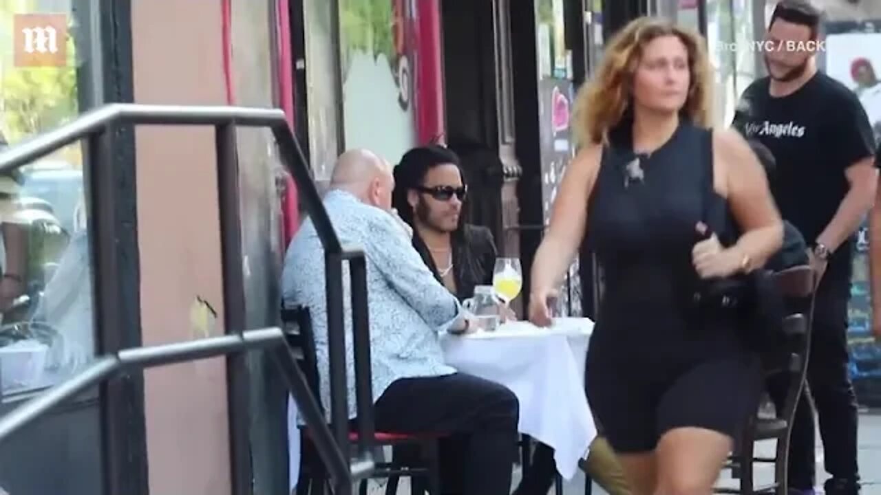 Video: Lenny Kravitz has lunch at Emilio's Ballato with the owners