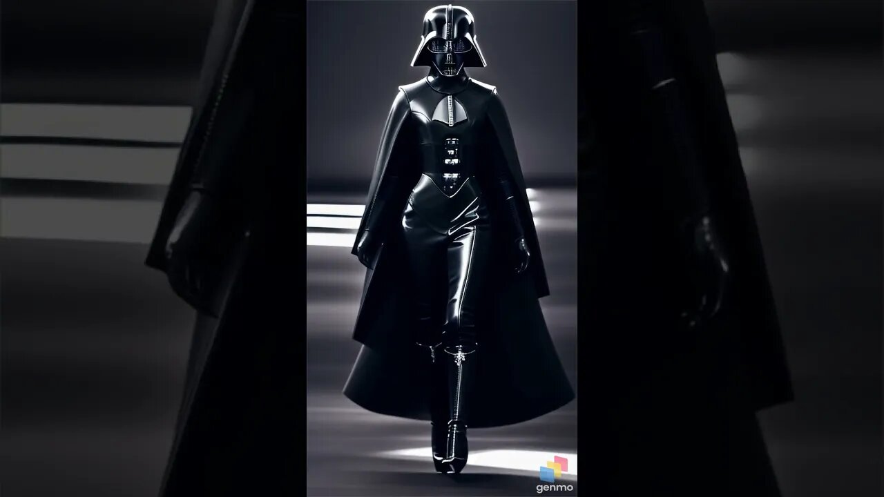 JUST OUT WOW GENMO REPLAY FOR QIUCK AND SHORT VIDEOS TEXT TO VIDEO Darth Vader as a fashion model