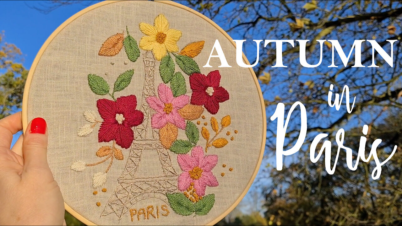 Autumn in Paris 🇫🇷 Easy Hand Embroidery Tutorial • Pattern 015 | Bonjour Embroidery