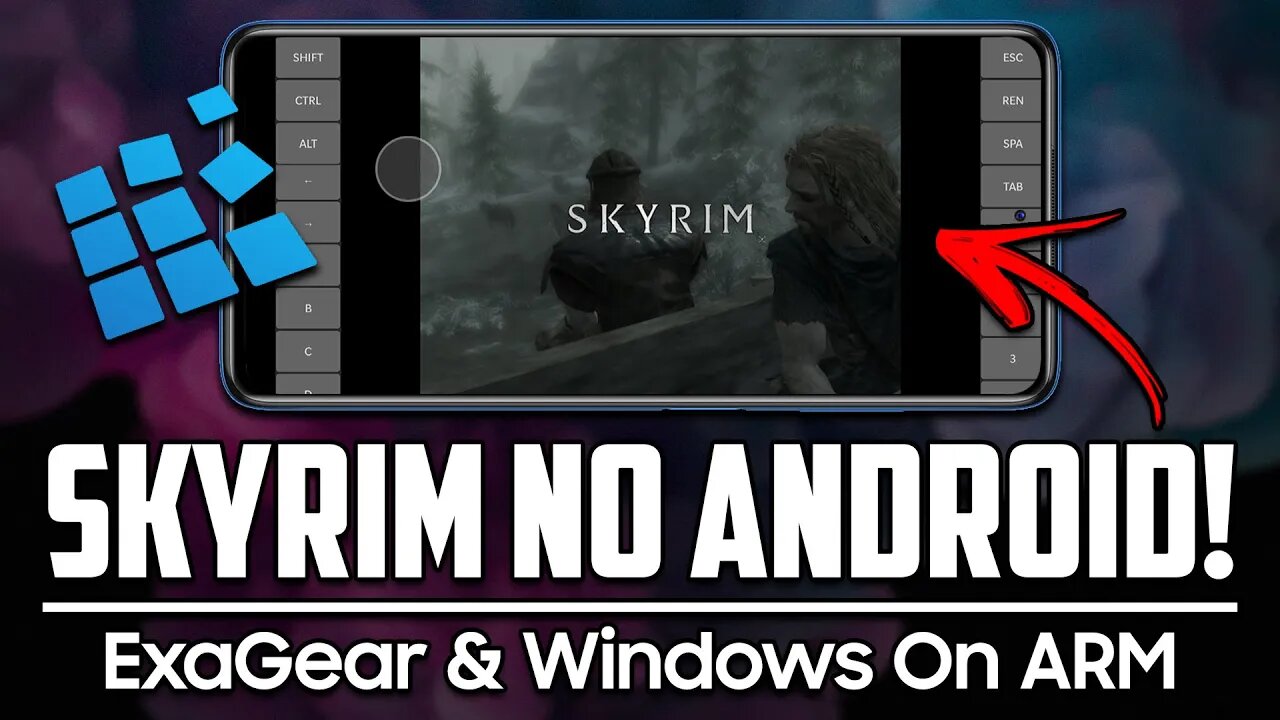 SKYRIM RODANDO NO ANDROID! | The Elder Scrolls V Skyrim | ExaGear VS Windows on ARM