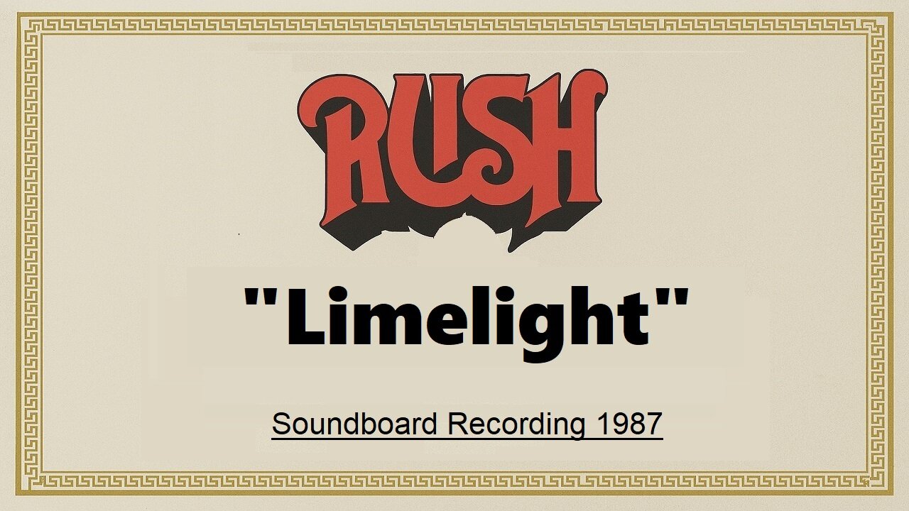 Rush - Limelight (Live in Mansfield, Massachusetts 1997)
