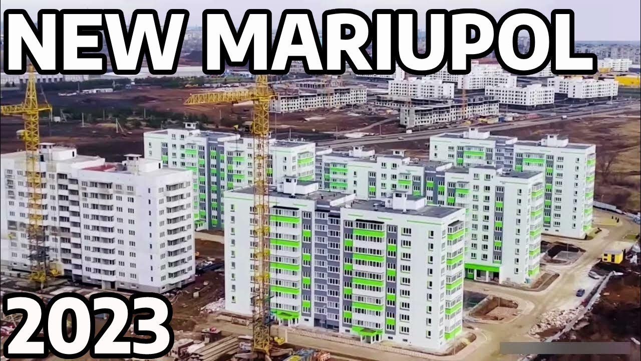 NUOVI DISTRETTI IN COSTRUZIONE NELLA CITTà RUSSA DI MARIUPOL-APRILE 2023 DOCUMENTARIO La ricostruzione di Mariupol dei RUSSI e altri filmati fatti da NIck un residente della città RUSSA che fa vedere i lavori