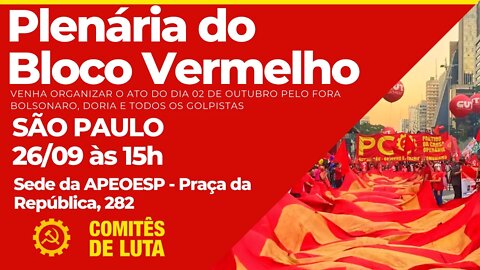 Plenária do Bloco Vermelho em S. Paulo - 26/09/21