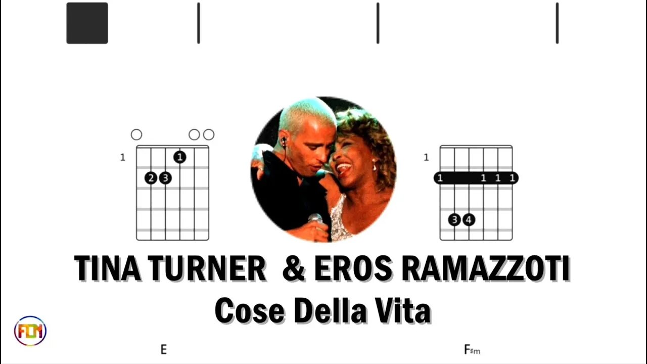 TINA TURNER & EROS RAMAZZOTI Cose Della Vita - (Chords & Lyrics like a Karaoke) HD