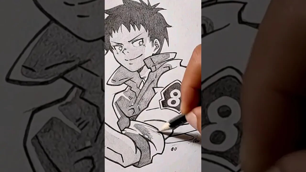 Drawing Shinra kusakabe [FIRE FORCE] #fireforce #shinrakusakabe #anime