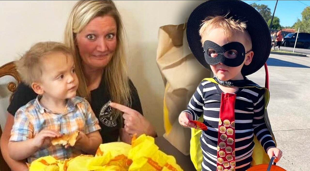 Toddler Dresses as Hamburglar After Ordering 31 Cheeseburgers