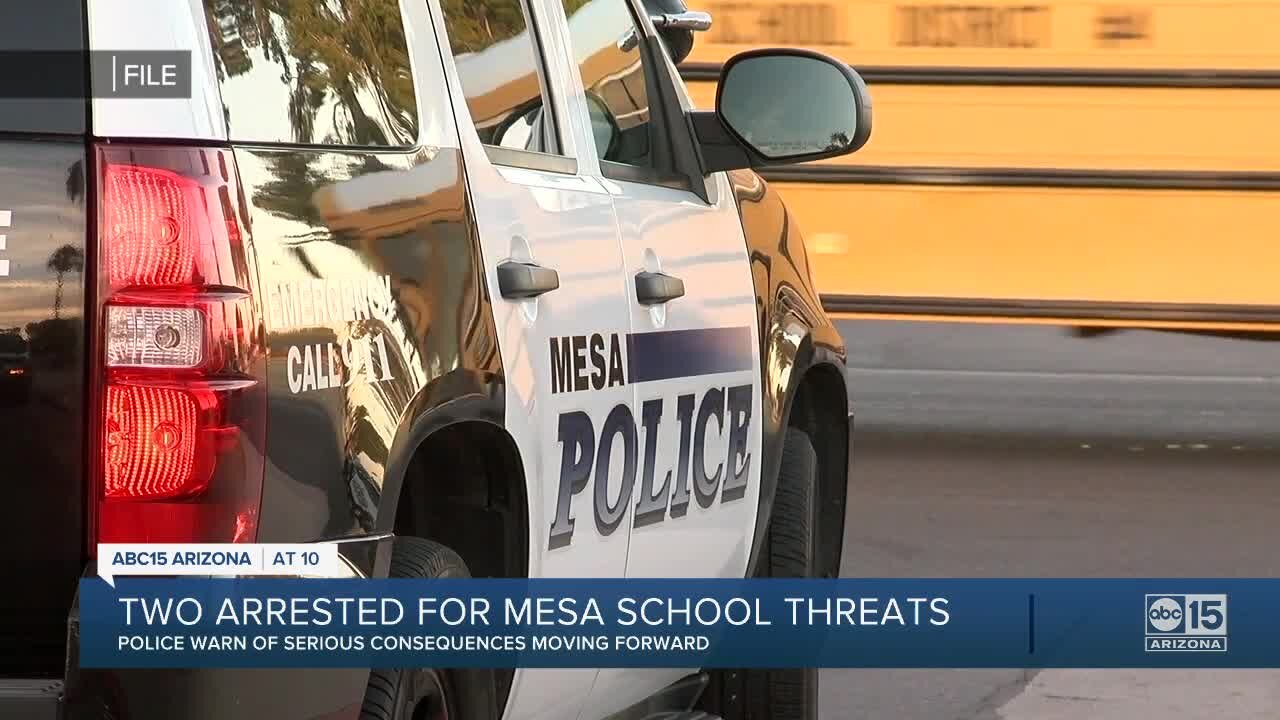 Two teens charged after making false threats at Mesa high schools Friday