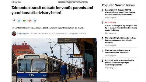 CULT IS DESTROYING CANADA - EDMONTON TRANSIT NOT SAFE FOR YOUNG PEOPLE