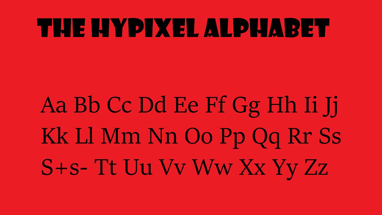 Learning the Alphabet with Hypixel Skyblock!