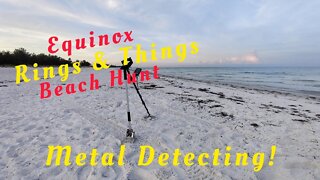 Metal Detecting Florida Beach For Silver & Gold Treasure • Equinox • Coins • Rings & Things