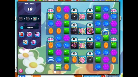 Candy Crush Level 2874 Talkthrough, 23 Moves 0 Boosters