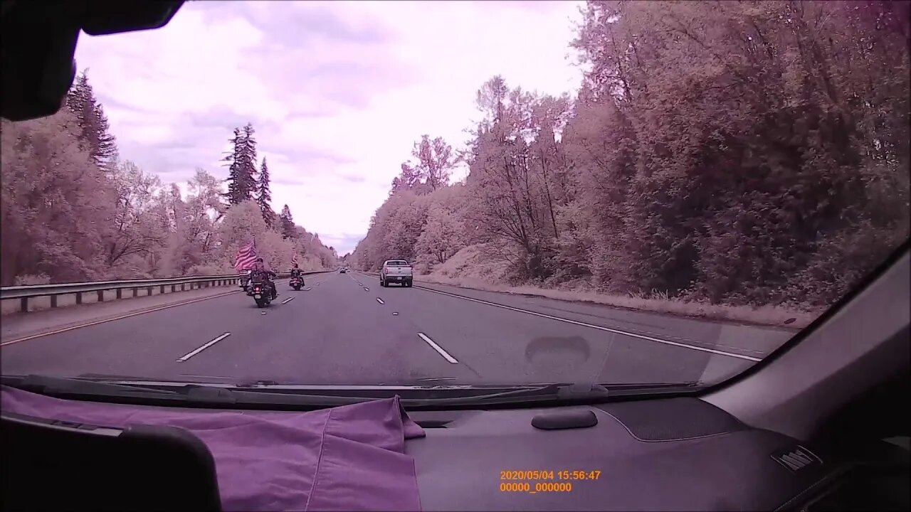 Ride Along with Q #61 Passing Procession just north of Longview - 05/04/20 - Bodycam by Q Madp