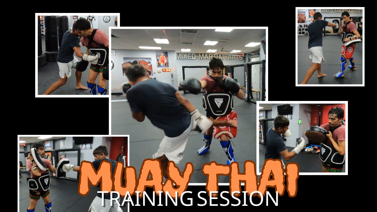 6:31 / 25:54 Muay Thai Training with Alexis Chavarria (Pad Work, Mitt Work, Drills etc.)