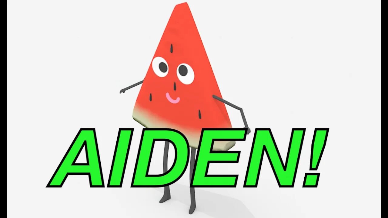 Happy Birthday AIDEN! - WATERMELON Birthday Song