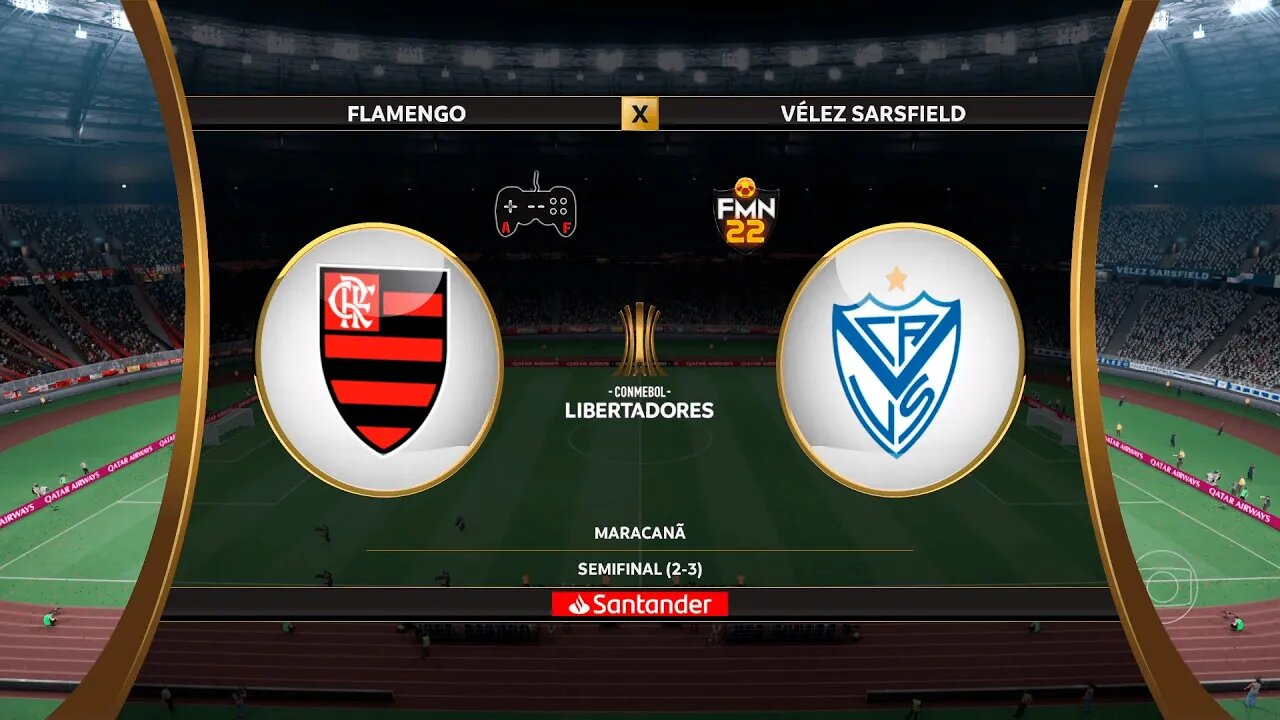 Libertadores 2022 - Flamengo x Vélez Sarsfield | Semifinal (Volta) | FIFA 22 SIMULAÇÃO