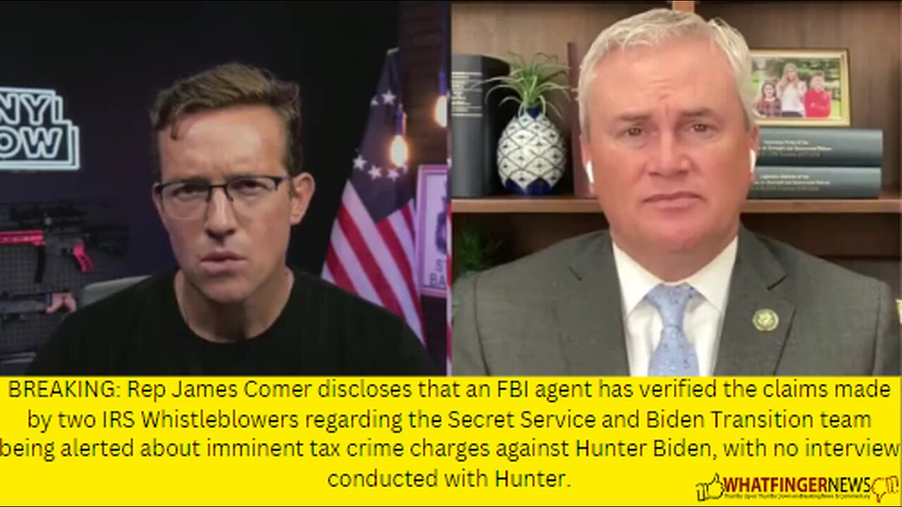 BREAKING: Rep James Comer discloses that an FBI agent has verified the claims made