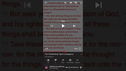 Re: the “overthinking” spirit is dangerous