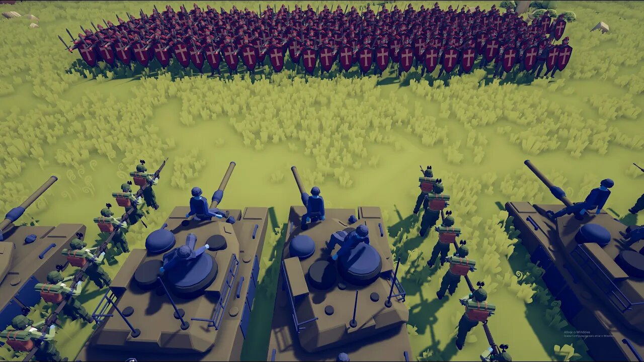 200 Knights VS Modern Army ! totally Accurate Battle Simulator TABS