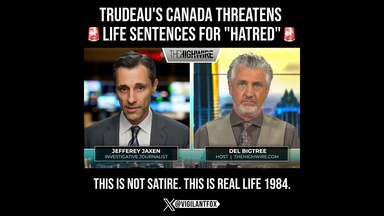 🚨 Trudeau’s Canada Threatens LIFE SENTENCES for “Hate” This is not satire. This is real