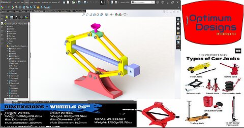SolidWorks Tutorial~How to Design and Assembly Car Jack in #solidworkstutorial #drawing #Tips
