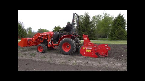 Ever Seen a Power Harrow? Planting Sweet Corn in Garden!