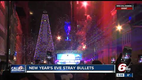 Indianapolis couple frightened by stray bullet that hit home on New Year's Eve