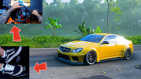 Drifting BIG AMG BENZ SteeringWheel + Handbrake